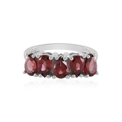 Zilveren ring met Mozambique granaten