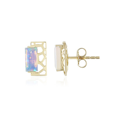 Gouden oorbellen met AAA Welo-opalen (Ornaments by de Melo)