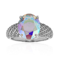 Zilveren ring met een maanlicht kwarts