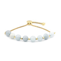 Zilveren armband met aquamarijnstenen