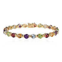 Zilveren armband met granaten