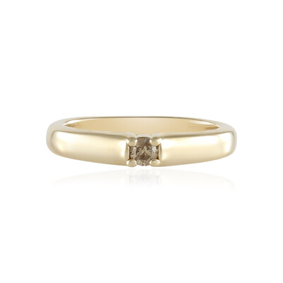 Zilveren ring met een I2 Bruine Diamant