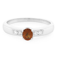 Zilveren ring met een hessoniet granaat