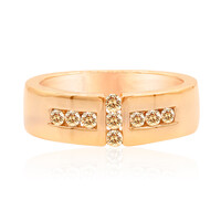 Gouden ring met SI1 Argyle Rose De France Diamanten