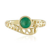 Gouden ring met een Zambia-smaragd (Ornaments by de Melo)