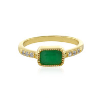 Zilveren ring met een Zambia-smaragd