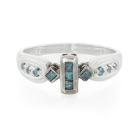 Zilveren ring met Fancy diamanten