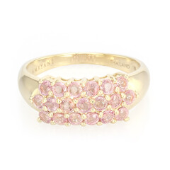 Gouden ring met Onverhitte Padparadscha Saffieren (AMAYANI)
