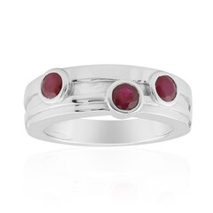 Zilveren ring met Birmese Robijnen (Pallanova)