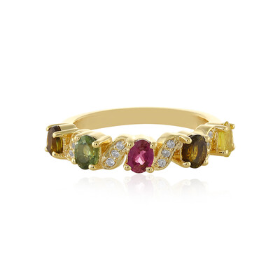 Zilveren ring met toermalijnen