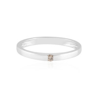 Zilveren ring met een I3 Champagne Diamant