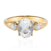 Gouden ring met een Mexicaanse hyaliet opaal