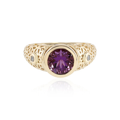 Gouden ring met een Uruguay amethist (Ornaments by de Melo)