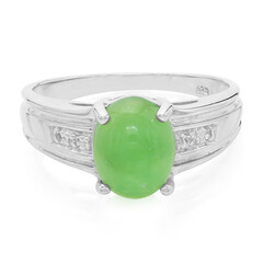 Zilveren ring met een keizerlijk chrysopraas