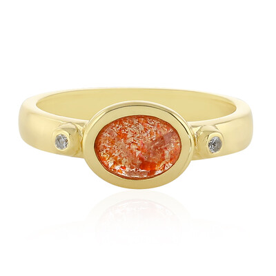 Zilveren ring met een zonnesteen