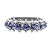 Zilveren ring met tanzanieten (Dallas Prince Designs)
