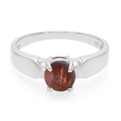 Zilveren ring met een rode tijgeroog