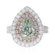 Gouden ring met een SI1 Groene diamant  (CIRARI)