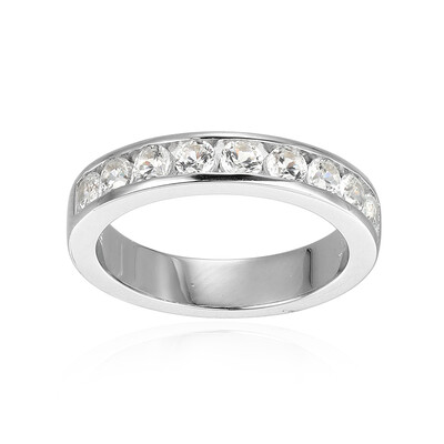 Zilveren ring met zirkonen