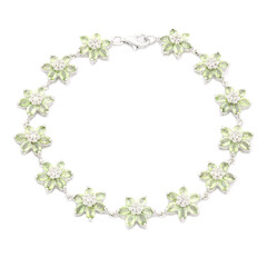 Zilveren armband met Paraiba toermalijnen