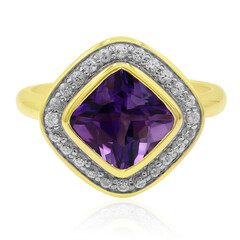 Gouden ring met een Uruguay amethist