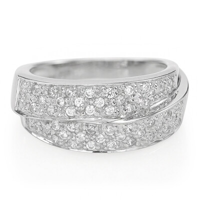 Zilveren ring met zirkonen