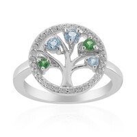 Zilveren ring met een Zwitsers-blauwe topaas