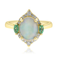 Gouden ring met een AAA Welo-opaal