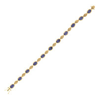 Gouden armband met tanzanieten (CUSTODANA)