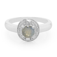 Zilveren ring met een spectroliet