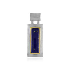 Zilveren hanger met een lapis lazuli