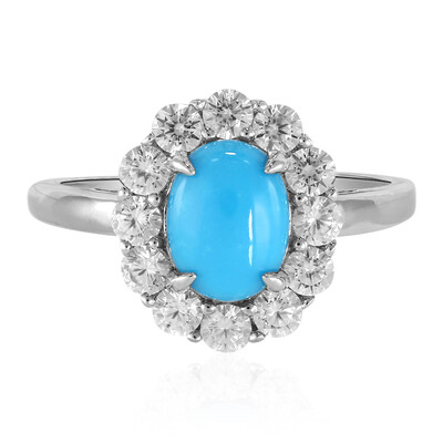 Zilveren ring met een Sleeping Beauty Turkoois