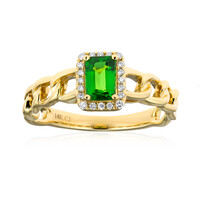 Gouden ring met een AAA Keniaanse tsavoriet (CIRARI)