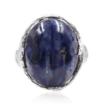 Zilveren ring met een sodaliet
