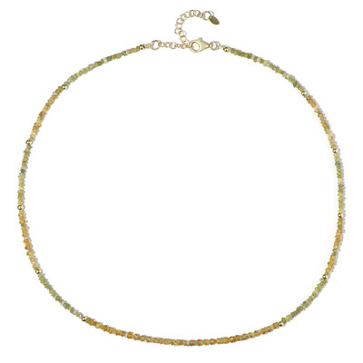 Zilveren halsketting met gele diamanten (Riya)