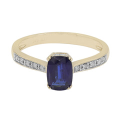Gouden ring met een kyaniet