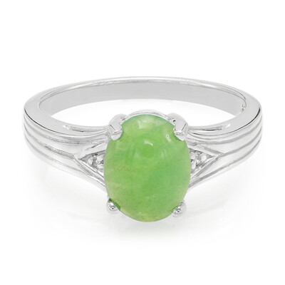 Zilveren ring met een keizerlijk chrysopraas