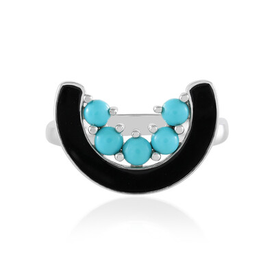Zilveren ring met Sleeping Beauty Turkooisen