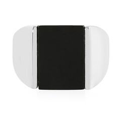 Zilveren herenring met een zwarte onyx