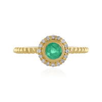 Zilveren ring met een Columbiaanse smaragd