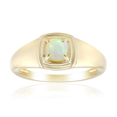 Gouden ring met een Braziliaanse witte opaal