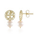 Gouden oorbellen met zoetwater kweekparels (Ornaments by de Melo)