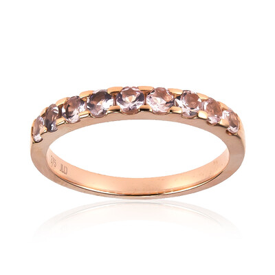 Gouden ring met Onverhitte Roze Berilstenen