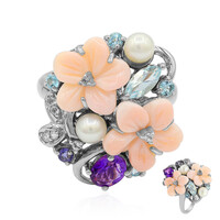 Zilveren ring met parelmoer
