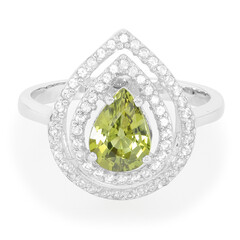 Zilveren ring met een Braziliaanse chrysoberiil