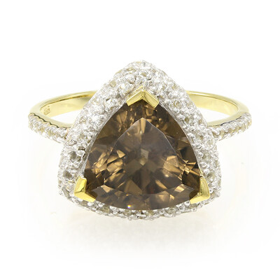 Zilveren ring met een rookkwarts