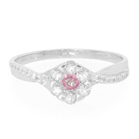 Zilveren ring met een Onverhitte Purper Saffier