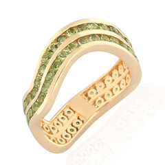Gouden ring met Braziliaanse Groene Toermalijnen (de Melo)