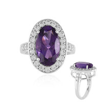 Zilveren ring met een amethist
