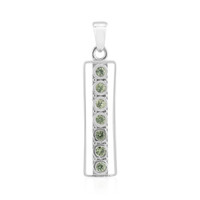 Zilveren hanger met Groene Tuléar Saffieren (Pallanova)